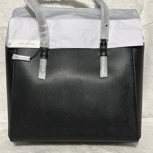 ‼️LAST ONE‼️🔥NWT Marc Jacobs Commuter Black Leather Tote - Picture 7 of 13